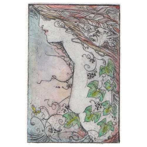 Ivy Fairy Limited Edition Etching and Aquatint fantasy gothic etching