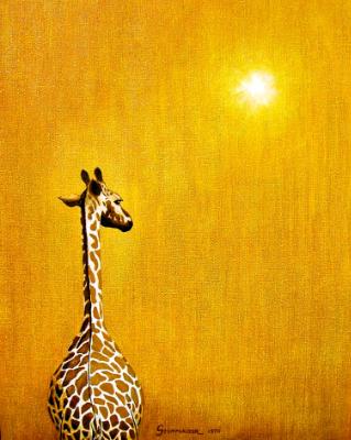 "GIRAFFE LOOKING BACK"