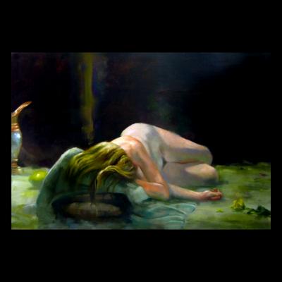 24x36.Sleeper by the Rose 24x36.Sleeper by the Rose