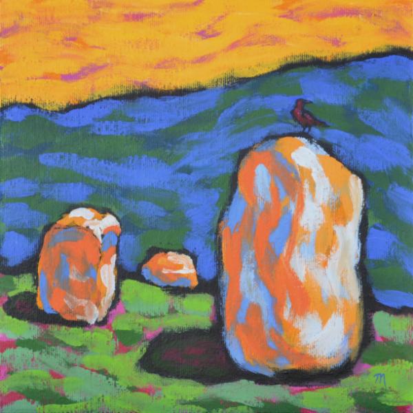 Crow Overlooking a Stone Circle