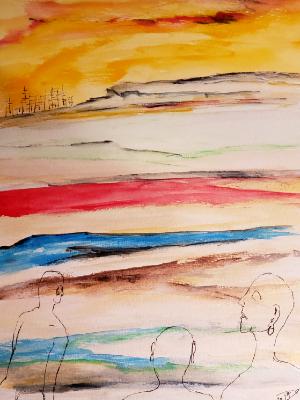 Spectrals roam a empty land, both drawn towards and repelled by a crumbled city. Spectrals roam a empty land, both drawn towards and repelled by a crumbled city.