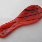 SR12138 - Orange with Black Streamers Small Spoon Rest