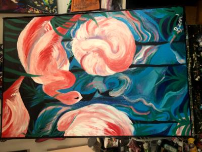 Flamingo abstract  Flamingo abstract