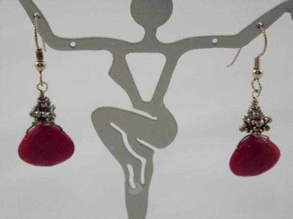 E-20 Red Briolette Earrings