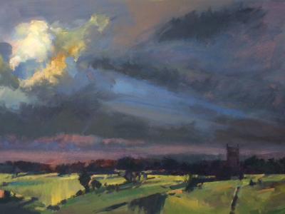 Evening light over the Cotswolds 