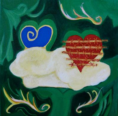 Love Cloud with Tree Shadow and Angel Feathers
