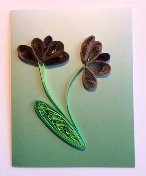 The Pastel Series Green Handmade Quilling Greeting Card