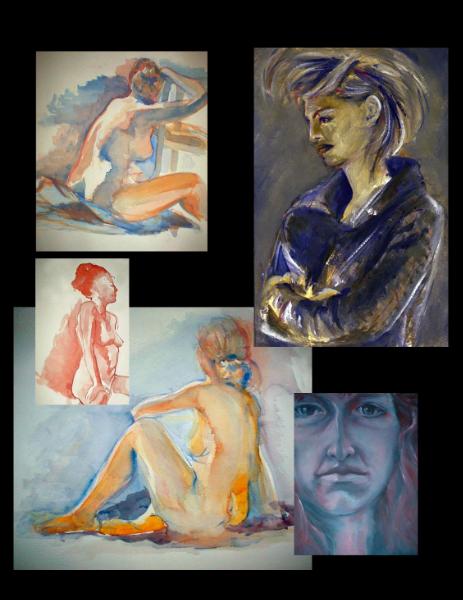 life paintings - quick watercolor and oil paintings