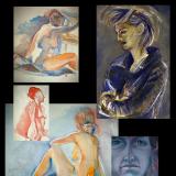 life paintings - quick watercolor and oil paintings