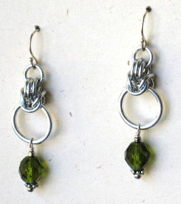 Byzantine Aluminum Chainmaille Earrings Byzantine Aluminum Chainmaille Earrings