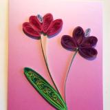 The Pastel Series Pink Handmade Quilling Greeting Card