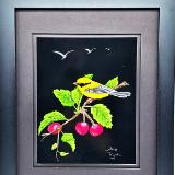 Goldfinch on Cherries