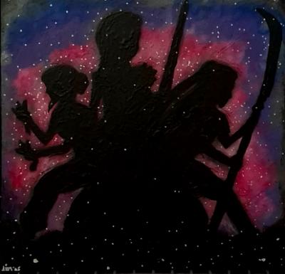 Huntrix Angels, acrylic on board, 12x12. 2025. Huntrix Angels, acrylic on board, 12x12. 2025.