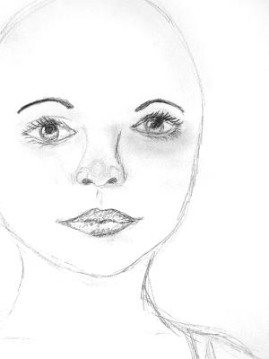 "After" Private Portrait Instruction. 11 Year Old Student.