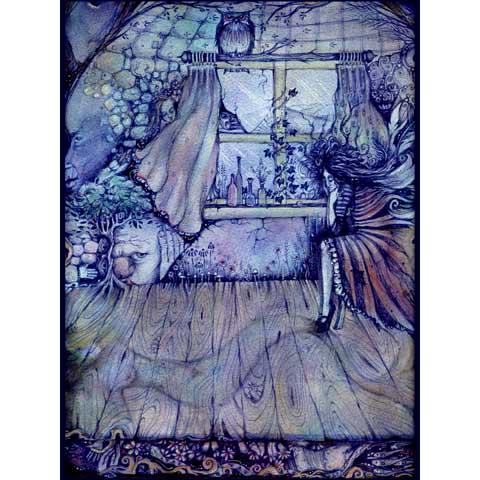 Francesca's Room art print from original symbolist painting 