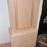 Custom solid alder fireplace mantle