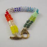 B-15 rainbow chevron bracelet