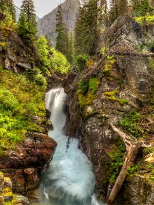 Hidden Falls Below Angel Wing Mountain Hidden Falls Below Angel Wing Mountain