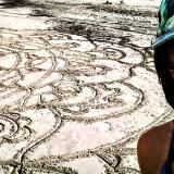 Large scale sand mandala 