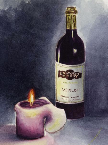 Wine with candle