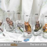 Set of handpainted glasses: THE BEST OF THE OWLS