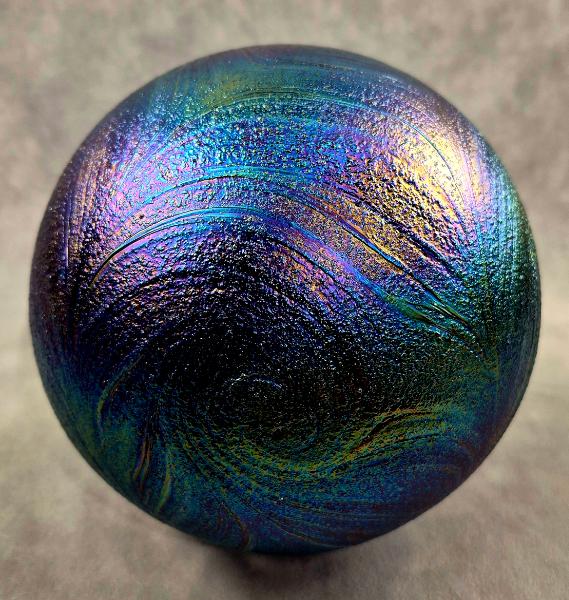 #09012601 Glass Float Starry Night Design 6.25'' Iridized $80.00