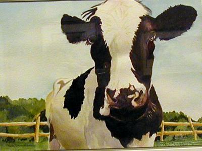 Mooo...! ~ Watercolor ~ Sold Mooo...! ~ Watercolor ~ Sold