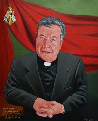 Oil portrait of Father JESUS PALOMINO, 50cm x 60cm, 2016 Oil portrait of Father JESUS PALOMINO, 50cm x 60cm, 2016