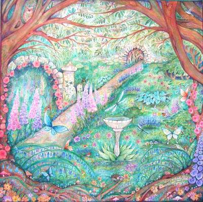 The Secret Garden art print from an original painting