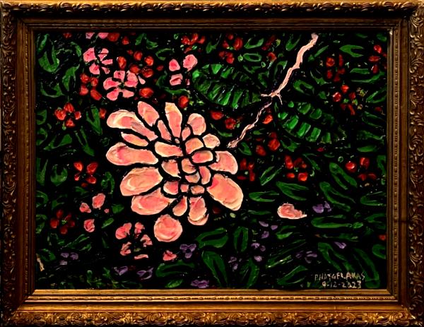 impatiens and dahlias