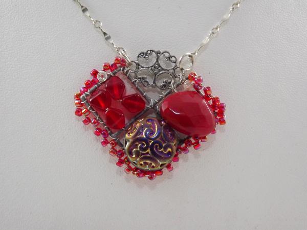 N-86 Red Mosaic Necklace