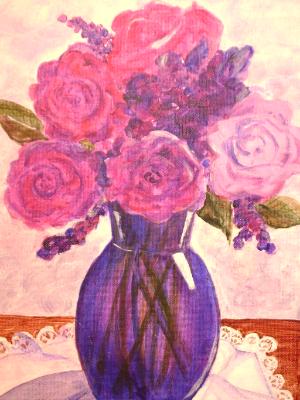 Full Bloom ~ Acrylic ~ 9X12 ~Sold Full Bloom ~ Acrylic ~ 9X12 ~Sold