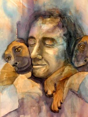 Puppy Love (watercolor)