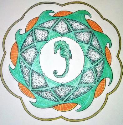 seahorse mandala