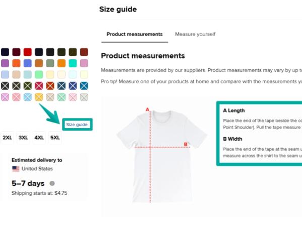 Size Guide for Printful Returns Size Guide for Printful Returns