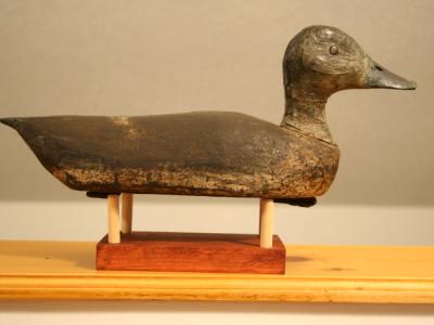 Antique carved duck decoy from Illinois River area