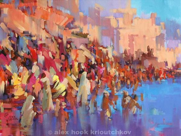 Varanasi II / oil - canvas - 146x97cm