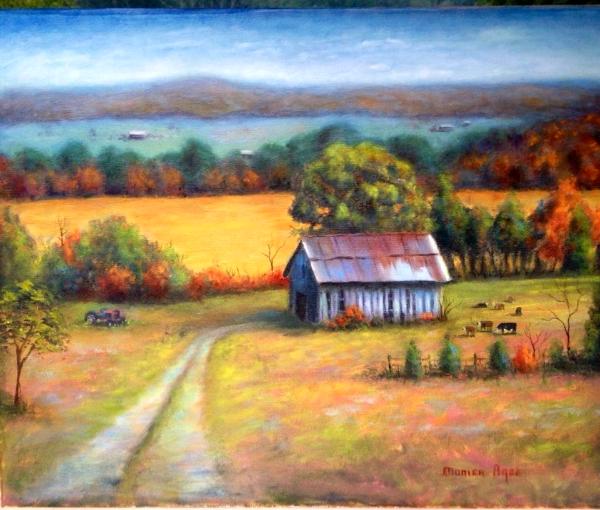 Brandenburg barn 16x20 canvas in oil