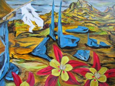 Columbines Bloom at the Final Outpost as the Winds Whistle Through the Treeless Landscape that Once was Cedar Scented. © 2014 By Columbines Bloom at the Final Outpost as the Winds Whistle Through the Treeless Landscape that Once was Cedar Scented. © 2014 By