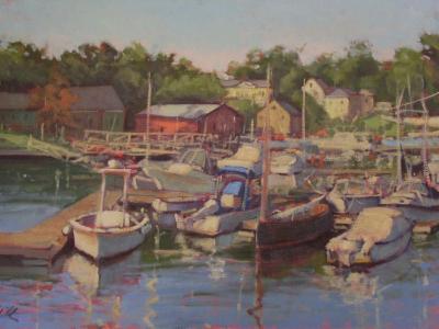 Camden Harbor oil 24x36" sold Camden Harbor oil 24x36" sold