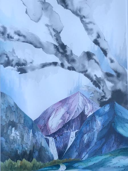 Thick Air Sierra (part 2 of diptych) (sold)