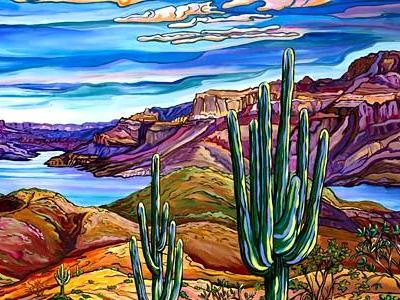 Alexandria Winslow- Contemporary Southwest Artist - Vibrant and Contemporary Desert Landscape