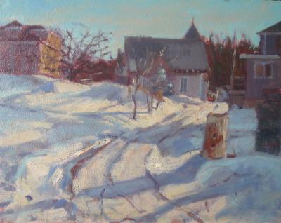 Christmas 16x20 oil sold Christmas 16x20 oil sold