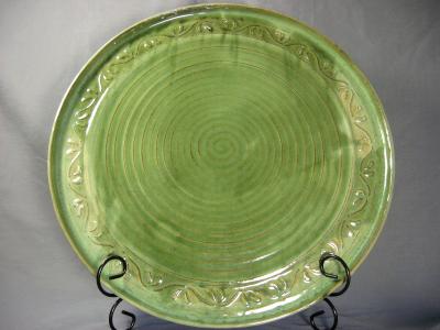 110628.F Platter with Rolling Stamp Design