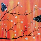 "Silhouette Butterfly Coral"