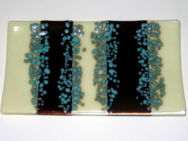Turquoise/brown/cream platter